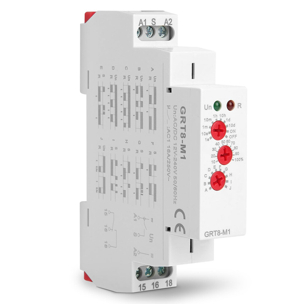 Time Delay Relay Din Rail Mount Adjustable Multifunction Timer Ac/Dc 12V240v 10 Functions 9455672661331