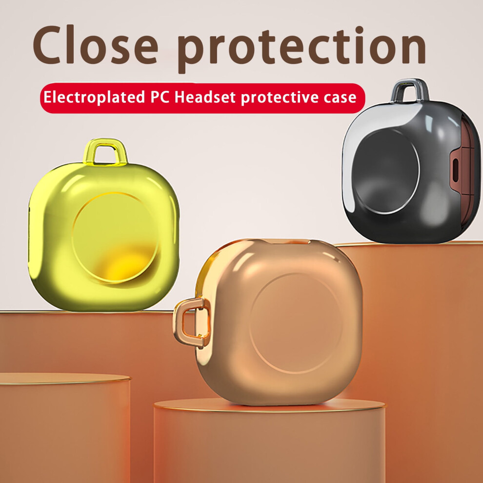 Cyber_monday Deals 2024 Viflosae Protective Case Cover Electroplate Pc For Galaxy Buds Live With Hook Electronics Gadgets 9377112470375