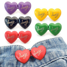 Buttons Celebration Activ Heart Shape Fixer for Jeans Jean Adjustable Waist Button Pins Heart Button Clips Pins for Jeans Tightener Fit