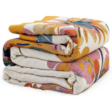 60x80inch 100% Cotton Soft Throw Blanket, Double Sided Lightweight Blanket for Bed, Travel, Picnic – Compatible with Outdoor & Indoor Use