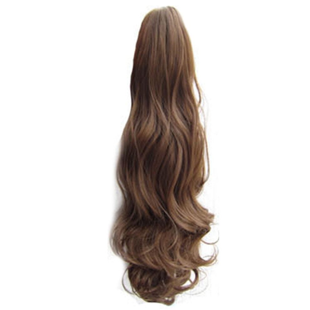 Jygee 55cm Women Girls Long Curly Wavy Ponytail Extension Synthetic Hair Piece Clip Hair Extensions 8