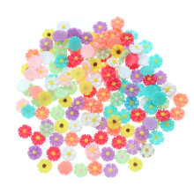 160pcs 9mm Mixed Color Small Daisy Flower Resin Flatback DIY Jewelry Phone Decoration