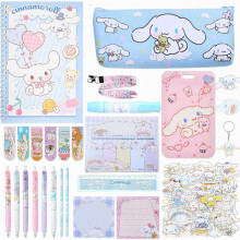 Cinnmoroll School Supplies Set, Kwii Cute School Supplies Gift Set Includes Pencil Case, Pencils, Stickers Cinamon