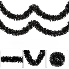 8 Packs Christmas Tinsel Garland, 52FT Metallic Twist Decorations for Xmas Tree, Ceiling Hanging, New Year Party, Holiday Indoor Outdoor (8pcs)