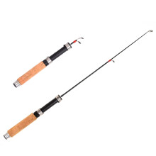 SunyaMood Teles Ice Fishing Rod Casting Rod Portable Fishing Ta les (Brown EVA)