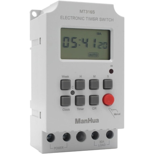 220V 30A MT316S Digital Programmable Timer Switch for Energy Saving and Automatic Scheduling 1
