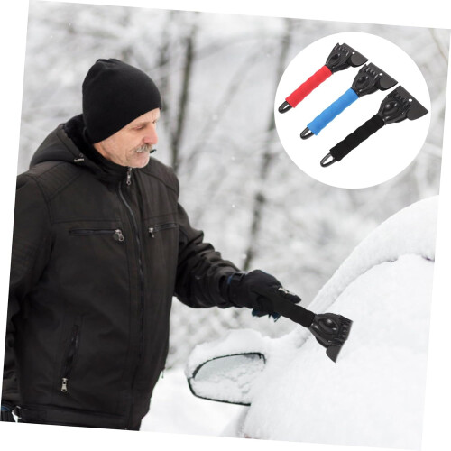 3 Pcs Car Snow Shovel Set with Long Handle Windshield Ice Scraper for Winter Ice Removal 2