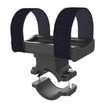 Bike Handlebar Mount Adjustable Bracket for Lights and Speakers Universal SlipResistant Strap Black