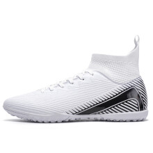 (Ivory, 41) Unisex High-Top Soccer Shoes, 4 Colors Available, FG/TF Studded Sole for Professional Training