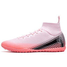 (Red, 44) Unisex High-Top Soccer Shoes, 4 Colors Available, FG/TF Studded Sole for Professional Training