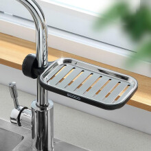Stainless steel shelf kitchen faucet rack sink rag drain basket hanging storage rack bathroom accessories