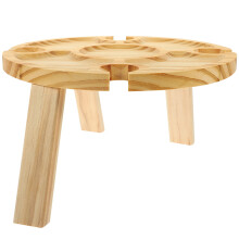 Outdoor Wine Table Tables Storage Holder Wood Picnic Foldable for Outdoors Wooden Portable up Travel