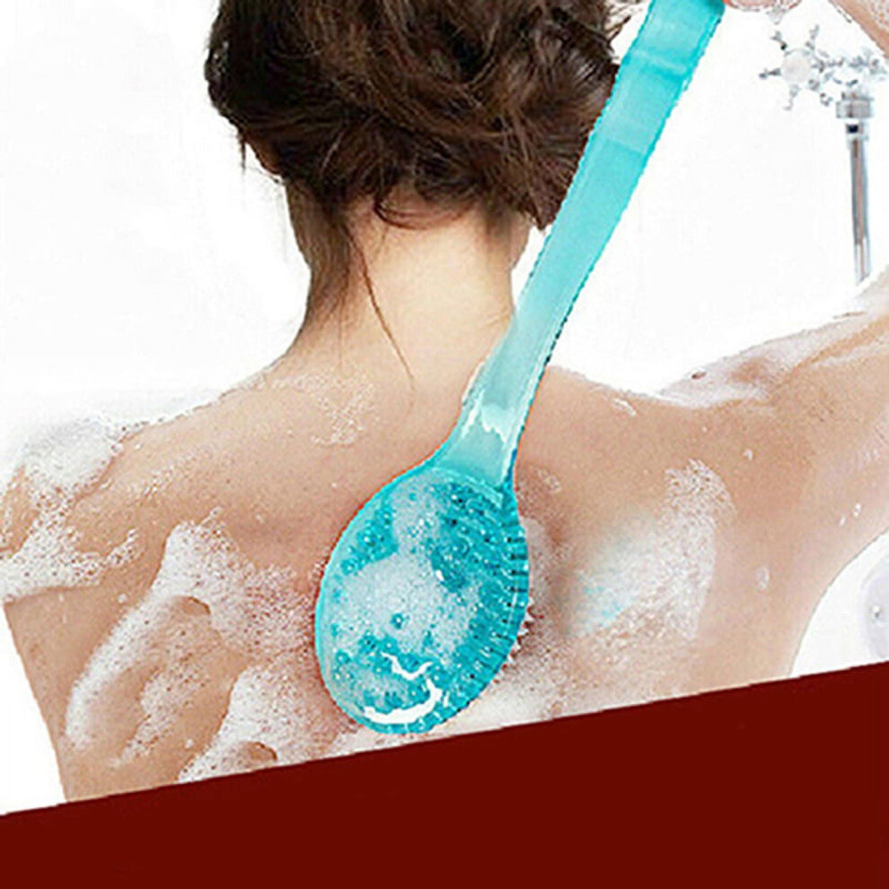 Eco-Friendly Stiff Bristles Shower Body Brush with Long Handle for Gentle Exfoliation & Blood Circulation - Compatible with Washranp