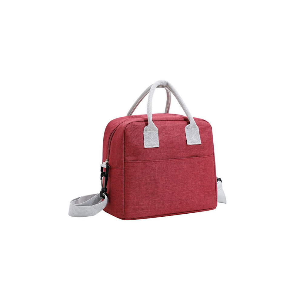Lunch Bag Student Thermal Lunchbox Red