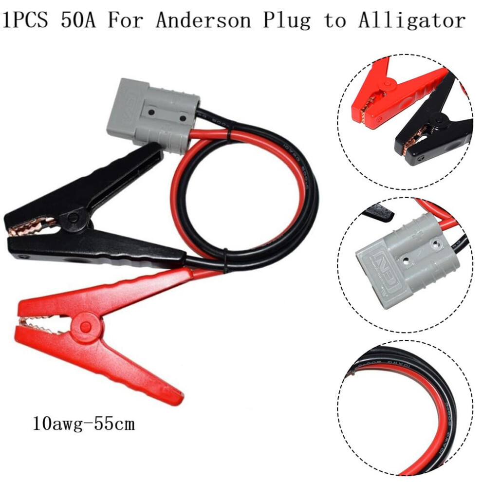 50A For Anderson Plug Lead Lug Terminal Battery Charging Connector Cable 9027700469938