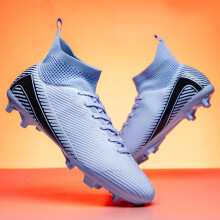 (7066C-lan, 39) New Arrival Men's Soccer Cleats, Futsal Football Training Shoes for Boys