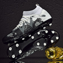 (99KC-baihui, 38) Breathable FG/AG Studded Soccer Cleats with Ankle Protection & Strong Grip, Multiple Colors Available