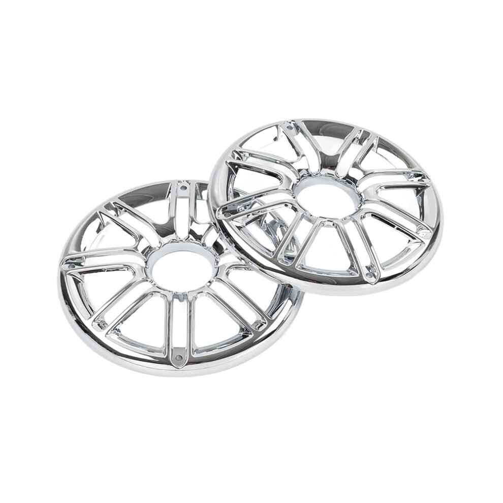 Motorcycle Speaker Trim Chrome Flame Design For 20142023 Harley Touring Road Glide Ultra 9070919722486