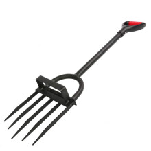 Heavy Duty Stainless Steel Garden Fork with Ergonomic THandle and Long Handle Pitchfork for Gardening