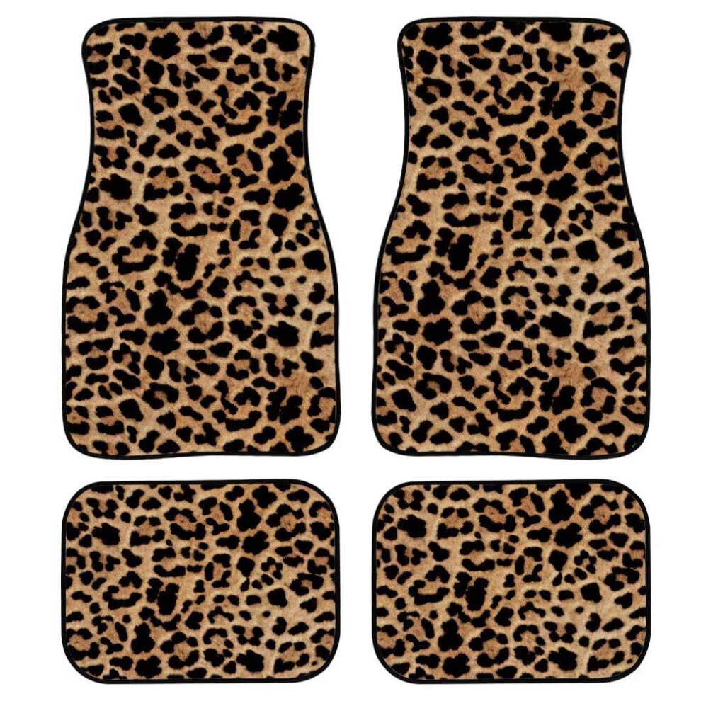Leopard Print Car Floor Mats All Weather Protection Non Slip Universal Fit For Suv Truck Van 9455672663434