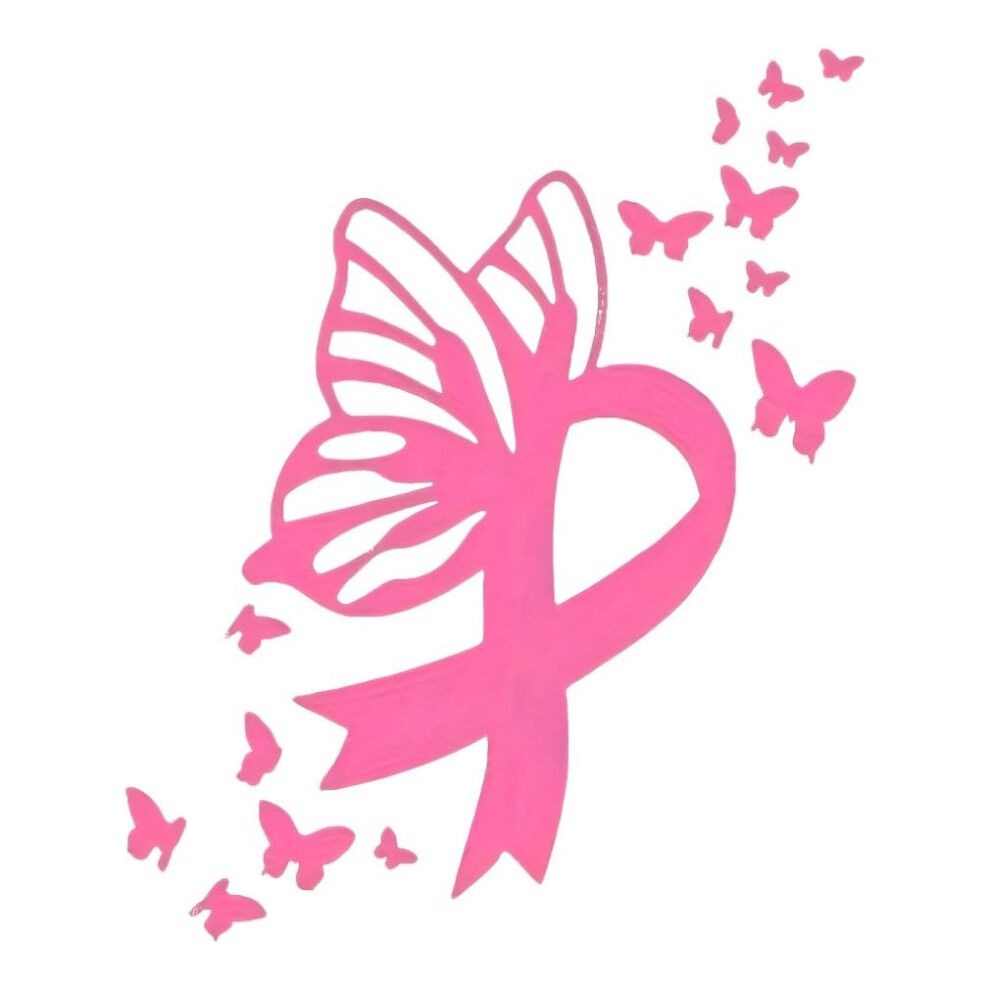 Butterfly Breast Ribbon Sticker 2 Pack Waterproof Faderesistant Decals For Cars And Laptops 9070919723216