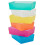 6 Coloured Plastic Storage Baskets Boxes Tubs Bins Crates Organiser Home Décor 6
