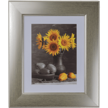 4" Polystyrene Futuristic Modern Picture Frame by WholesaleArtsFrames-com 10x12, 1262WK Series Metallic Silver - Made in USA