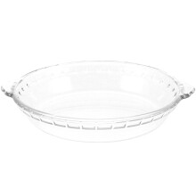 8 Inch Glass Pie Plate Pie Baking Dishes Transparent Microwave Oven Plate for Household Kitchen