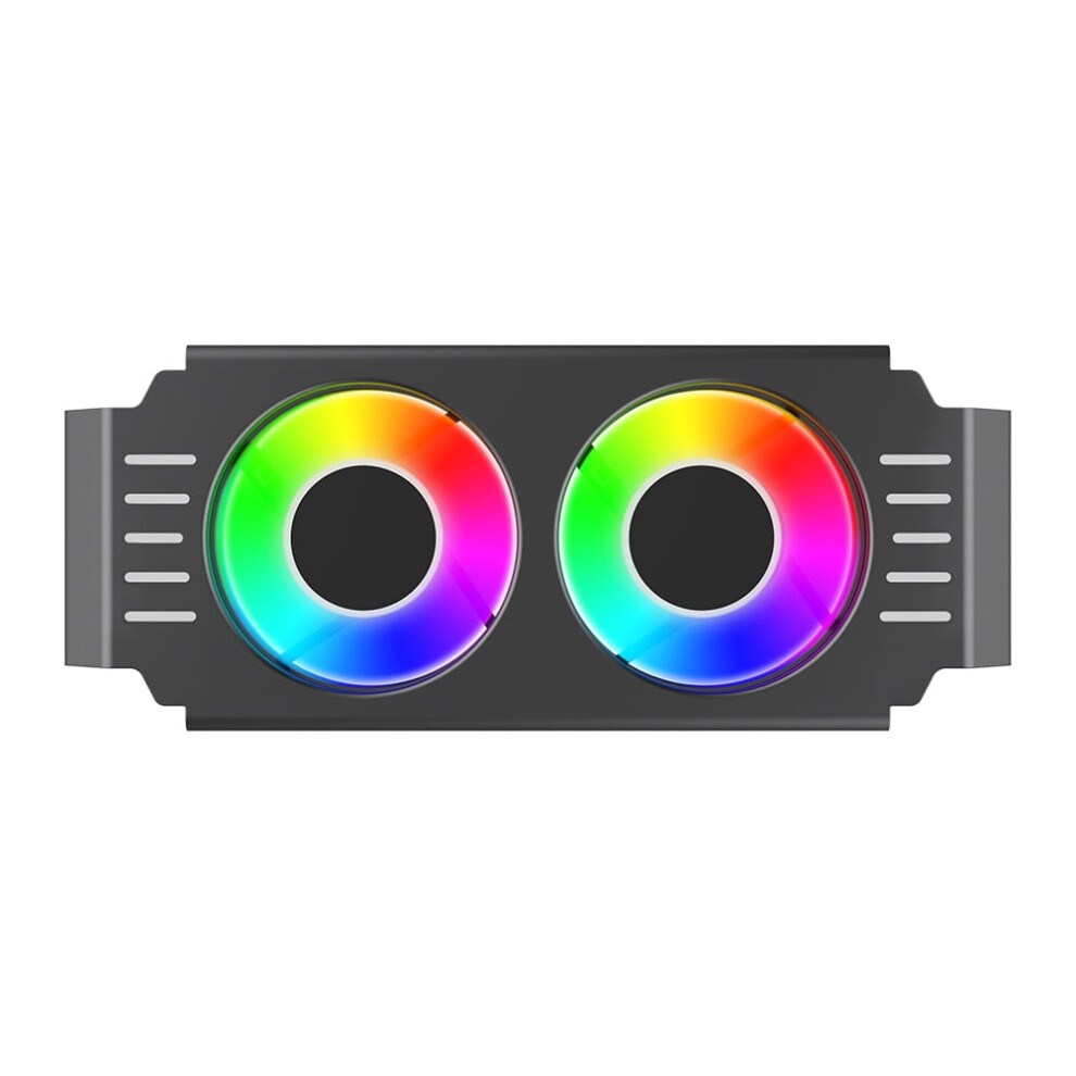 Jixopn Memory-Chip Heatsink 4Pin Pwm/5V 3Pin Argb Pc Memory Cooling Radiator 1000-4500+Rpm With Dual 120Mm Fan For Ddr4 Ddr5 Cooling 9377112484341