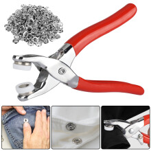 50 Sets Snap Fasteners Kit with Pliers, Stainless Steel No-Sew Button Studs Tool for Clothes, Jeans, Jackets, Bags Compatible with Sewing Crafting