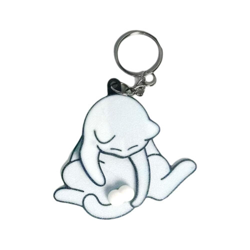 Playing Egg Cat Keychain Creative Pull Out Egg Cat Pendant Keychain Cute Bag Funny M2w7 White One size