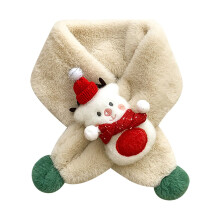 Generic Winter Christmas Plush Shawl Scarf Christmas Ornaments for Children Autumn Winter Clothes for Holiday Party Christmas(One Size