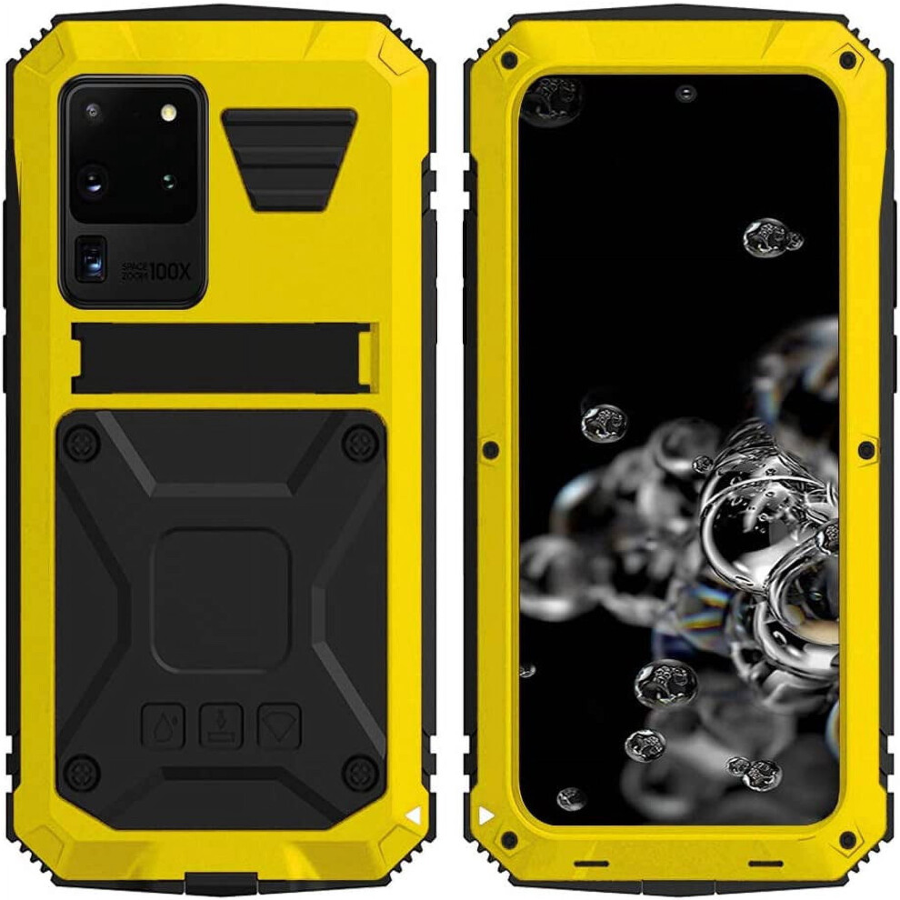Compatible With Samsung S20 Ultra Rugged Hybrid Case, Military-Grade Heavy Duty Silicone Case With Stand & Screen Protector - Tough Full Body Case 9027700476424