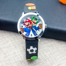 Super Mario Silicone Kids Watch for Children, Cartoon Quartz Electronic Watch A