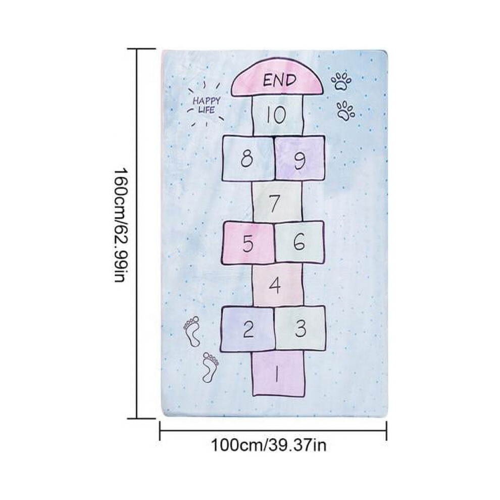 Feiona Hopscotch Rug Durable Woven Anti Slip Floor Carpet