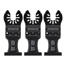 3 Pack Carbide Oscillating Tool Blades for Hardened Metal Screws and Nails, Universal Fit