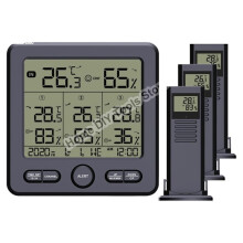 Wireless Weather Station with Digital LED LCD Display, MultiSensor Indoor Outdoor Thermometer Hygrometer for Home and Garden
