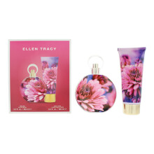 Ellen Tracy Dream Florals Pink Daisy Photobox 100ml Eau de Parfum Gift Set 100ml Body Lotion for Her