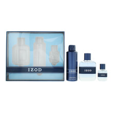 Izod New Classic 100ml Eau de Toilette Gift Set 15ml Eau de Toilette Travel Spray, 200ml Body Spray for Him