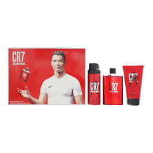 Cristiano Ronaldo CR7 100ml Eau de Toilette Gift Set: 150ml Shower Gel, 150ml Body Spray for Him