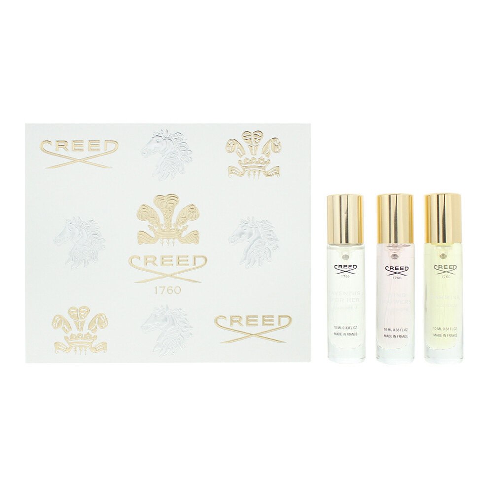 Creed 10Ml Eau De Parfum Gift Set: Aventus For Her, Carmina, Wind Flowers For Her