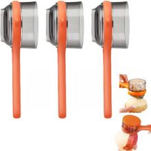 Vegetable Peeler with Container 3pcs Orange Set, RazorSharp Stainless Blade, NonSlip Grip