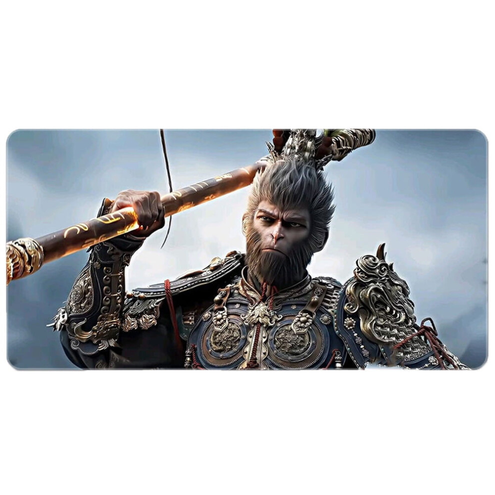 Jixopn Large Desk Mat 600X300x2mm For Myth Wukong, Non-Slip Rubber Base Keyboard And Mouse Pad, Compatible With Pc Laptop Gaming Setup Black 9027700482012