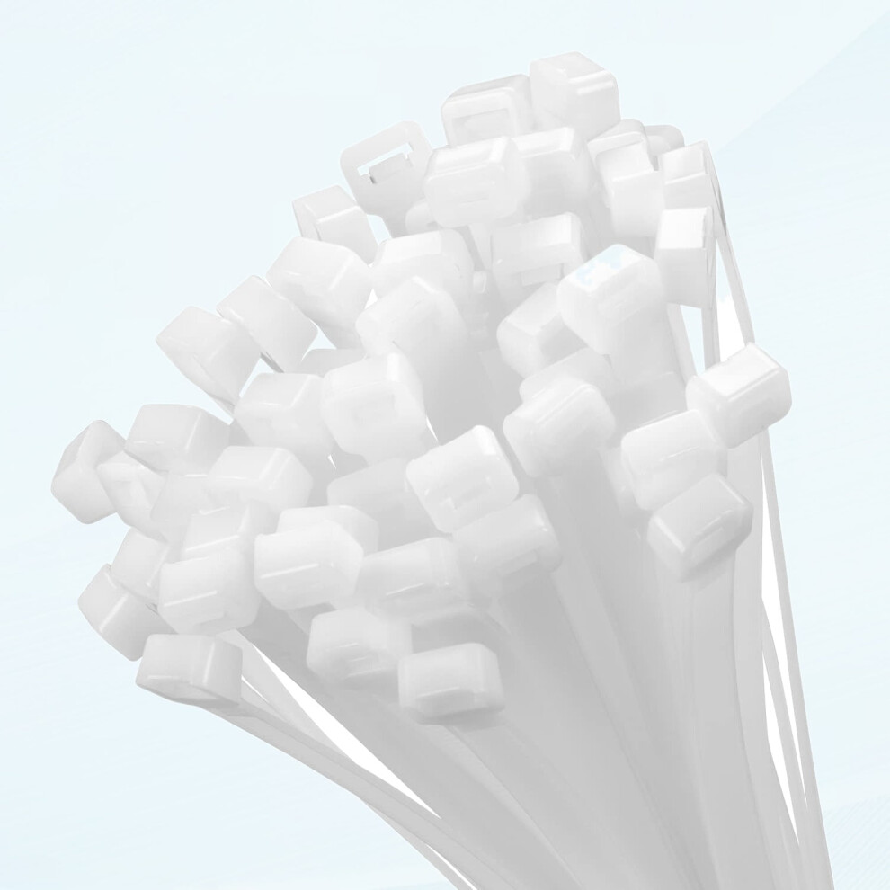 18 Inch Heavy Duty Zip Ties 100 Pack, 200 Lbs Ultra Strong Plastic Wire Ties, Extra Long Uv Resistant Cable Ties For Indoor/Outdoor White 9027700482043