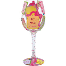 by Lolita GLS11-5590M Wine Glass, #1 Mom, 15 oz