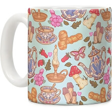 15oz Rustic Mushroom Ceramic Coffee Mug, Country Style Tea Cup, Dishwasher Microwave Safe