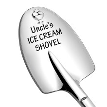 Uncle Gift Funny Engraved Stainless Steel Ice Cream Spoon for Birthday Fathers Day Retirement