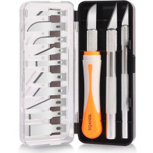 16Piece Knife Set with Precision SK5 Steel Blades and Ergonomic Handles for DIY Crafting