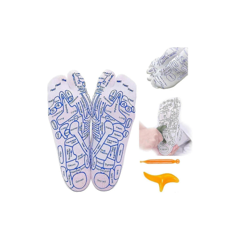 Reflexology Socks with Trigger Point Massage Tool & Acupressure Pen - Effective Pain Relief for Daily Use