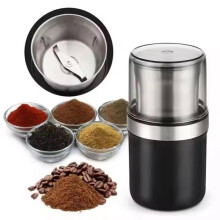Electric Coffee Grinder Large Capacity Stainless Steel OneTouch for Beans Nuts Spices White